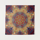 Abstract square background. Symmetric round decora Wandteppich (Vorderseite (Horizontal))