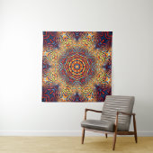 Abstract square background. Symmetric round decora Wandteppich (Beispiel)