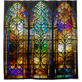 Abstract Stained Glass Design Duschvorhang (Vorderseite)