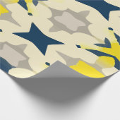 Abstract Starburst Pattern in Yellow and Blue Geschenkpapier (Ecke)