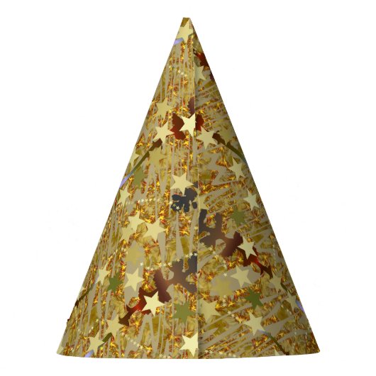 Abstract Stencil Art Sparkling Pattern Any Age Partyhütchen (Rückseite)