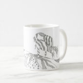 Abstract stick figure custom mug giraffe kaffeetasse (VorderseiteRechts)