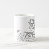 Abstract stick figure custom mug giraffe kaffeetasse (Mittel)