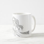 Abstract stick figure custom mug giraffe kaffeetasse (VorderseiteRechts)