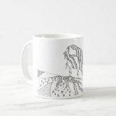 Abstract stick figure custom mug giraffe kaffeetasse (Vorderseite Links)