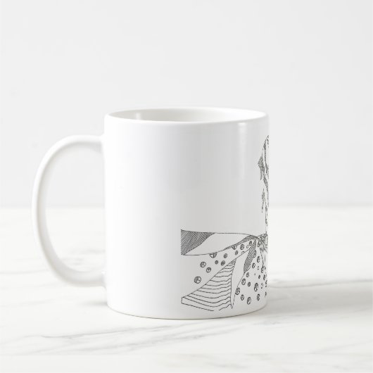 Abstract stick figure custom mug giraffe kaffeetasse (Links)