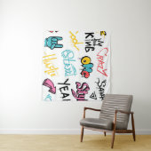 Abstract street graffiti lettering elements with g wandteppich (Beispiel (Horizontal))