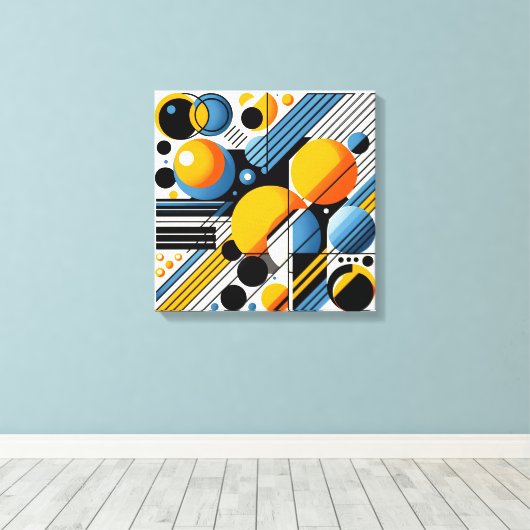 Abstract Stretched Canvas Print Leinwanddruck (Insitu (Holzboden))