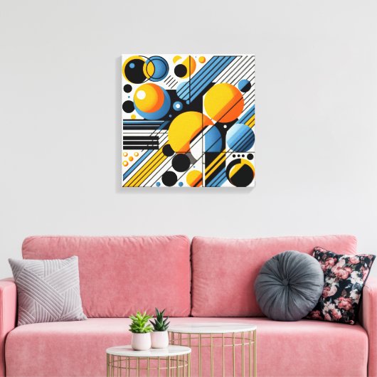 Abstract Stretched Canvas Print Leinwanddruck (Insitu (Wohnzimmer))