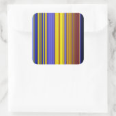 Abstract Stripes Design 1 Quadratischer Aufkleber (Tasche)