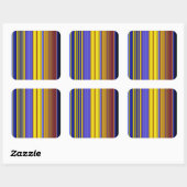 Abstract Stripes Design 1 Quadratischer Aufkleber (Blatt)