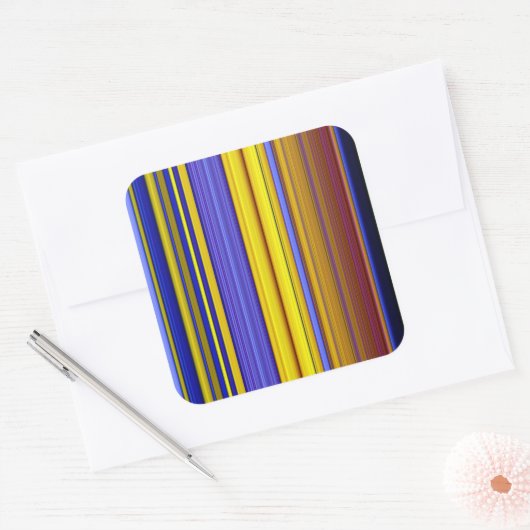 Abstract Stripes Design 1 Quadratischer Aufkleber (Umschlag)