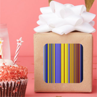 Abstract Stripes Design 1 Quadratischer Aufkleber