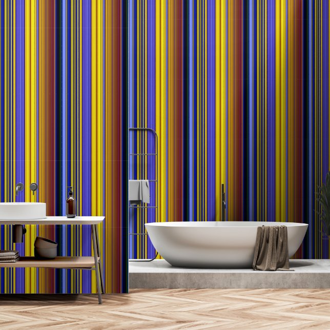 Abstract Stripes Design 1 Tapete (Badezimmer)