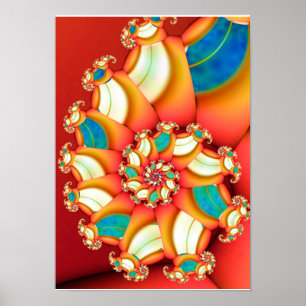Abstract Summer Spin Poster