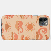 Abstract Summer Sun and Waves Pattern Case-Mate iPhone Hülle (Rückseite (Horizontal))