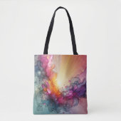 Abstract Sun Rays Floral Cloud Ink Landscape Tasche (Vorderseite)