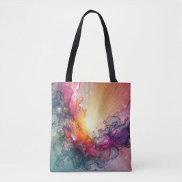 Abstract Sun Rays Floral Cloud Ink Landscape Tasche
