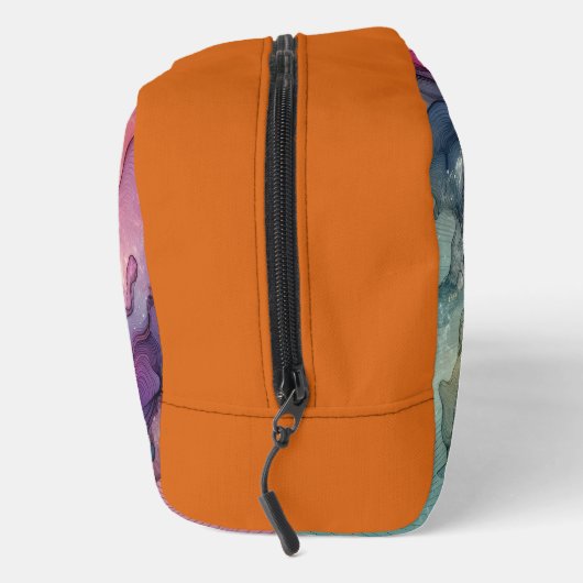 Abstract Sun Rays Floral Cloud Ink Landscape Waschbeutel (Rechts)