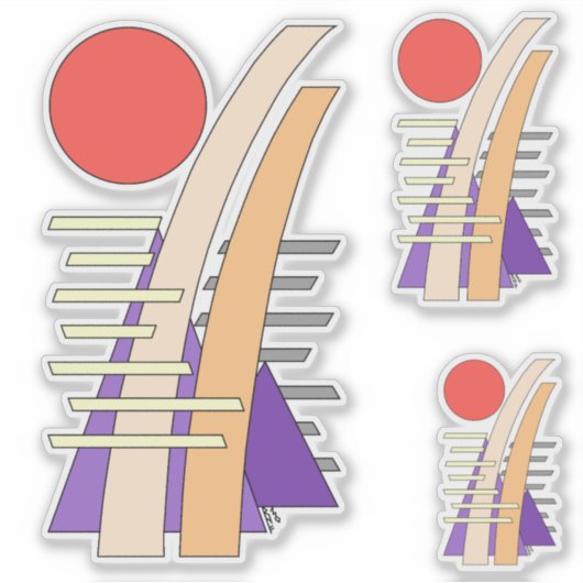 Abstract Sun, Shadows, Reflections, and Structures Aufkleber (Vorderseite)