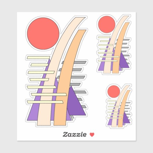 Abstract Sun, Shadows, Reflections, and Structures Aufkleber (Blatt)