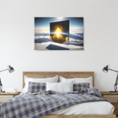Abstract Sun Stone Leinwanddruck (Insitu (Schlafzimmer))