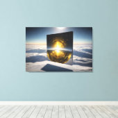 Abstract Sun Stone Leinwanddruck (Insitu (Holzboden))
