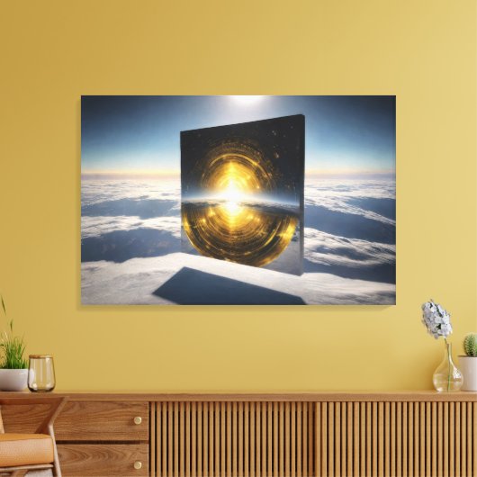 Abstract Sun Stone Leinwanddruck (Insitu (Wohnzimmer))