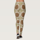 Abstract Sunflower Tile Background Leggings (Rückseite)