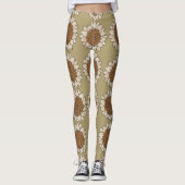 Abstract Sunflower Tile Background Leggings (Vorderseite)