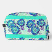 Abstract Sunflowers in shades of blue Waschbeutel (Vorderseite)