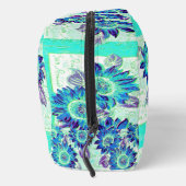 Abstract Sunflowers in shades of blue Waschbeutel (Rechts)