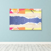 abstract sunset and beach design wall art leinwanddruck (Insitu (Holzboden))