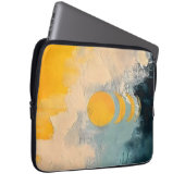 Abstract Sunset – Golden Calm Over Horizons Laptopschutzhülle (Vorne Rechts)