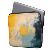 Abstract Sunset – Golden Calm Over Horizons Laptopschutzhülle (Vorderseite Links)