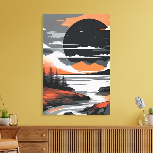 Abstract Sunset Leinwanddruck (Insitu (Wohnzimmer))