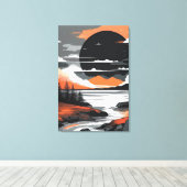 Abstract Sunset Leinwanddruck (Insitu (Holzboden))