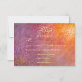 Abstract Sunset Sky Orange Purple Art Wedding Meal RSVP Karte (Vorderseite)