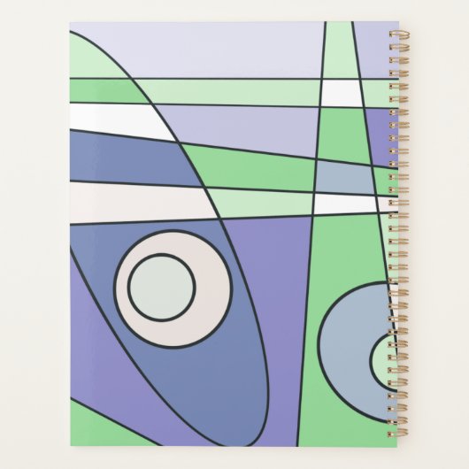 Abstract Surfing Green Purple A Planer (Rückseite)