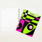 Abstract Surfing Hot Pink Lime Green Black Planer (Anzeige)