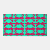 Abstract Swan Teal and Pink Mouse Pad Schreibtischunterlage (Vorderseite)