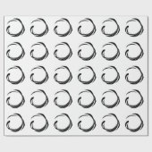 Abstract Swirl Circle Design – curved ring artwork Geschenkpapier (Flach)