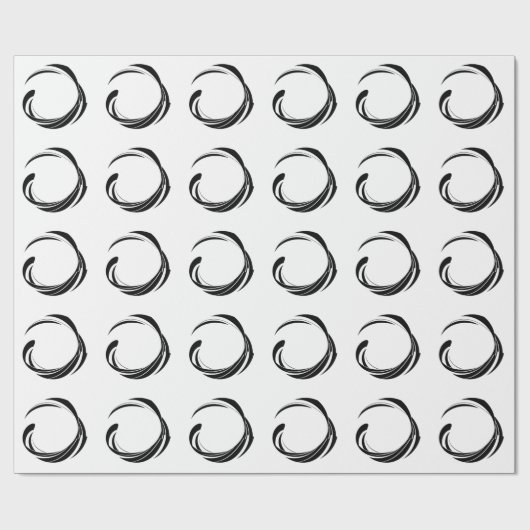 Abstract Swirl Circle Design – curved ring artwork Geschenkpapier (Flach)