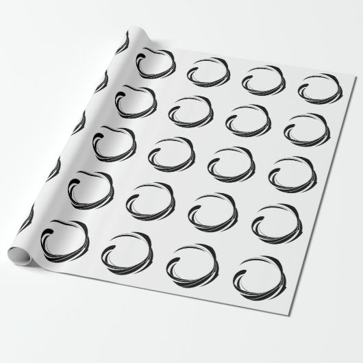 Abstract Swirl Circle Design – curved ring artwork Geschenkpapier (Ungerollt)