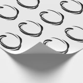 Abstract Swirl Circle Design – curved ring artwork Geschenkpapier (Ecke)