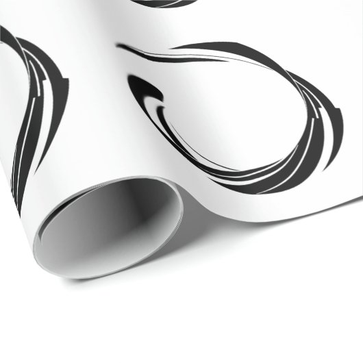Abstract Swirl Circle Design – curved ring artwork Geschenkpapier (Rolleneckpunkt)