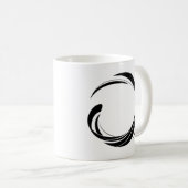 Abstract Swirl Circle Design – curved ring artwork Kaffeetasse (VorderseiteRechts)