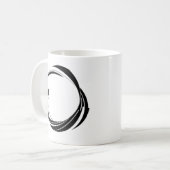Abstract Swirl Circle Design – curved ring artwork Kaffeetasse (Vorderseite Links)