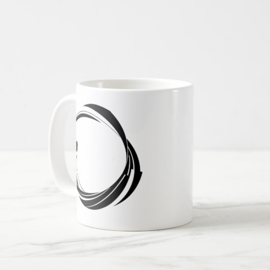 Abstract Swirl Circle Design – curved ring artwork Kaffeetasse (Vorderseite Links)