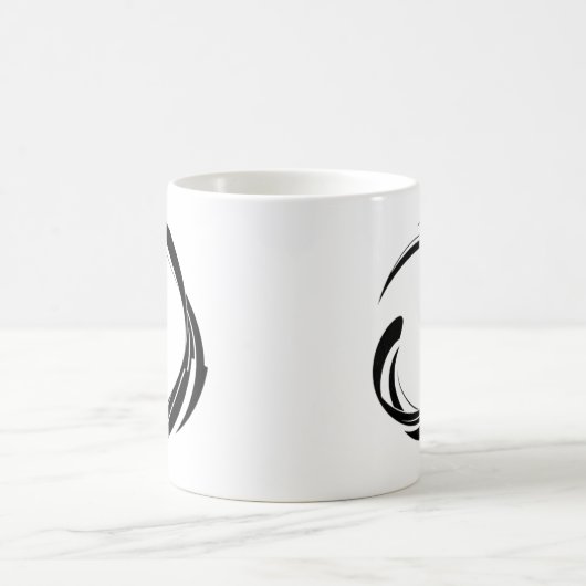 Abstract Swirl Circle Design – curved ring artwork Kaffeetasse (Mittel)